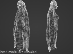 Very Long Hairstyle V13053 3D Model