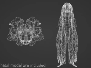 Very Long Hairstyle V13053 3D Model