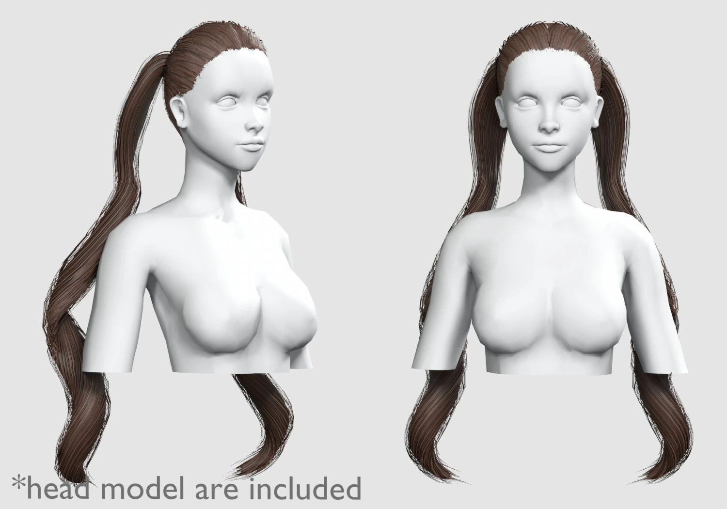 Wavy Cute Hairstyle V7772 3D Model .c4d .max .obj .3ds .fbx .stl .blend 
