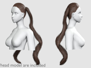 Wavy Cute Hairstyle V7772 3D मॉडल