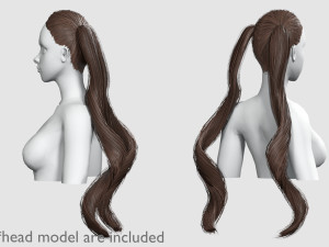 Wavy Cute Hairstyle V7772 3D मॉडल