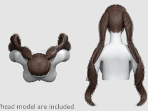Wavy Cute Hairstyle V7772 3D मॉडल