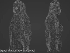 Wavy Long Hairstyle V12144 3D Model