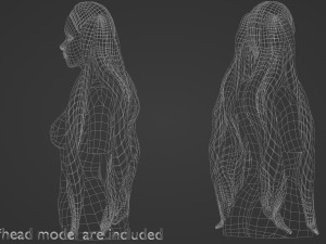 Wavy Long Hairstyle V12144 Modello 3D