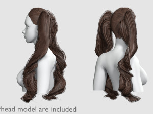 Wavy Thick Hairstyle V16748 3D Model