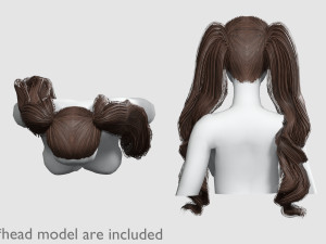 Wavy Thick Hairstyle V16748 3D Model