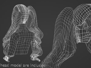 Wavy Thick Hairstyle V16748 3D Model