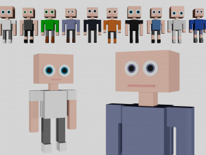 10 humans 3D Model