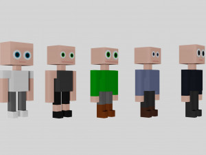 10 humans 3D Model