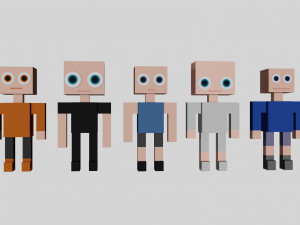 10 humans 3D Model