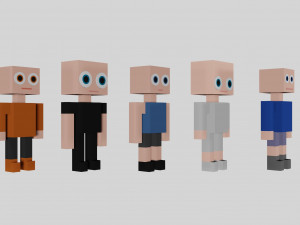10 humans 3D Model
