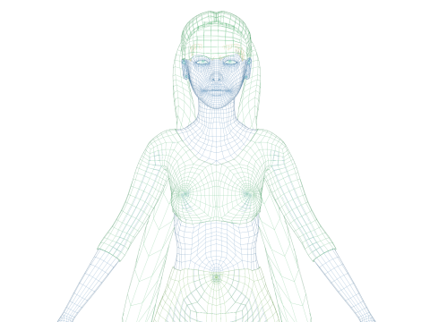 Basic cool woman V24070 3D 模型