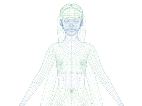 Basic cool woman V24070 3D Model