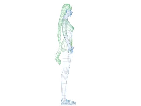 Basic cool woman V24070 3D Model