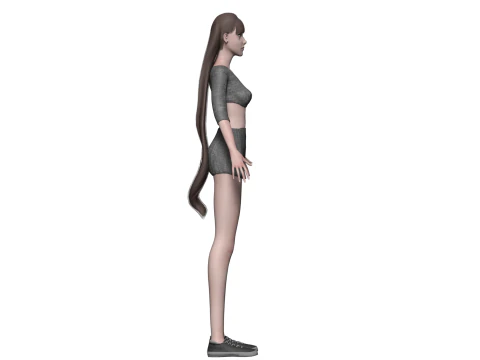 Basic cool woman V24070 3D Model