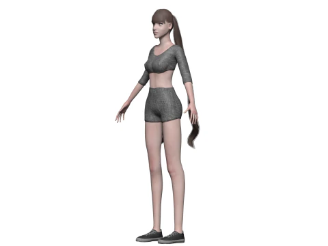 Basic cool woman V24070 3D Model
