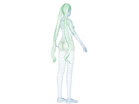 Basic cool woman V24070 3D Model