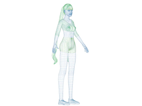 Basic cool woman V24070 3D Model