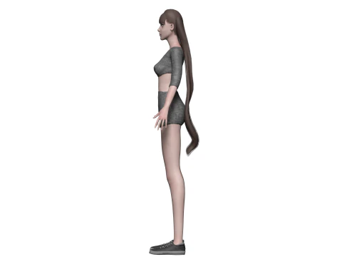 Basic cool woman V24070 3D Model