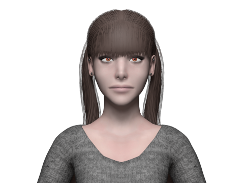 Basic cool woman V24070 3D 模型