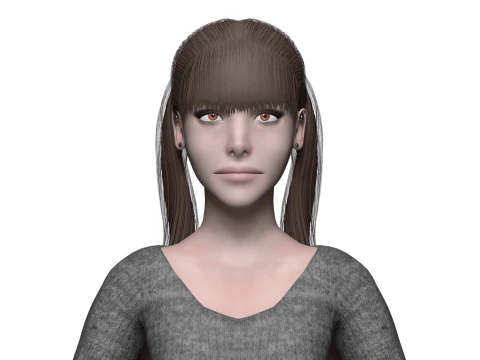 Basic cool woman V24070 3D Model