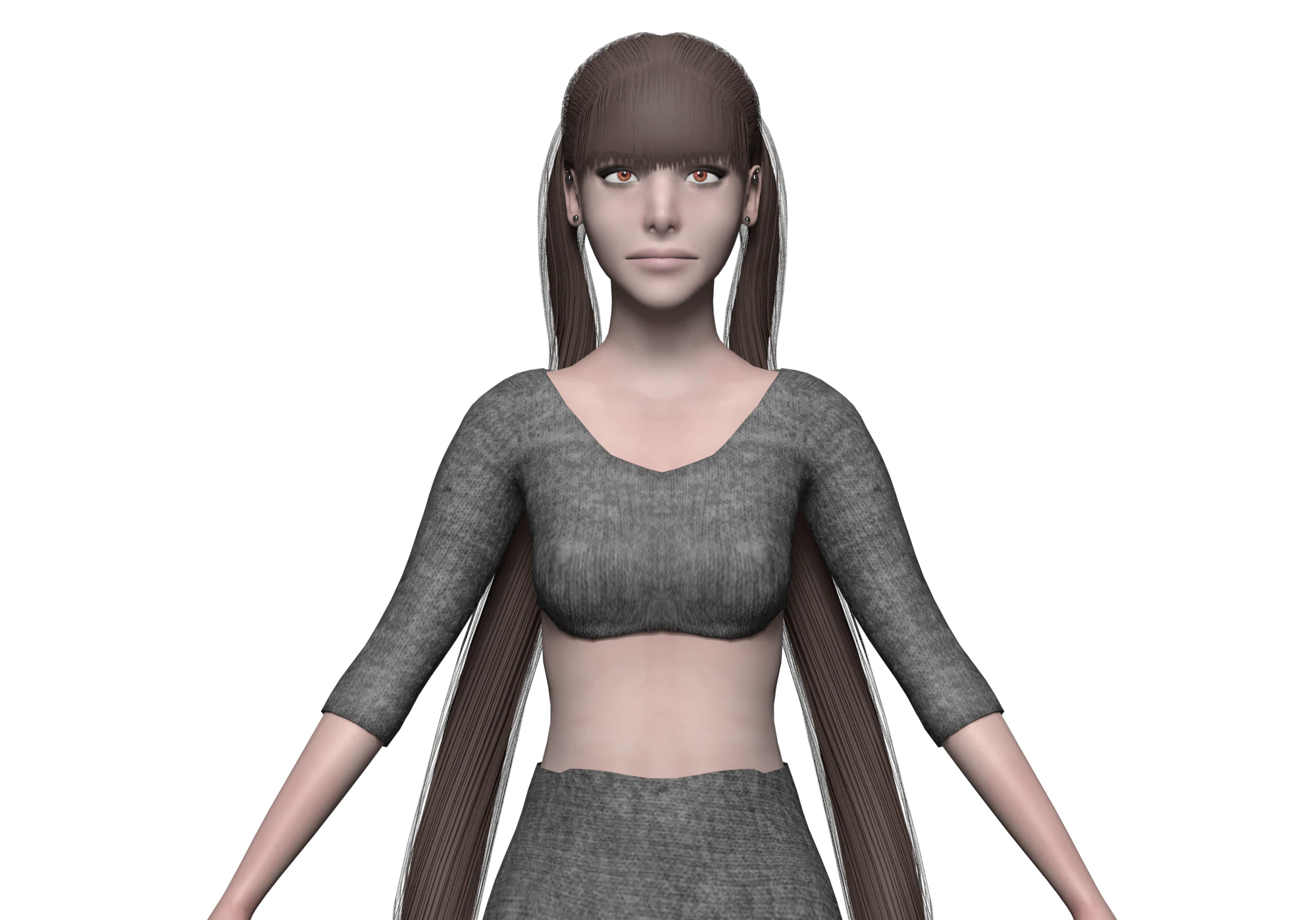 Basic cool woman V24070 3D Model .c4d .max .obj .3ds .fbx .stl .blend 