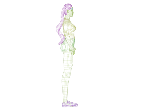 Basic cute woman V23423 3D 모델