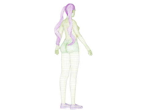 Basic cute woman V23423 3D 모델