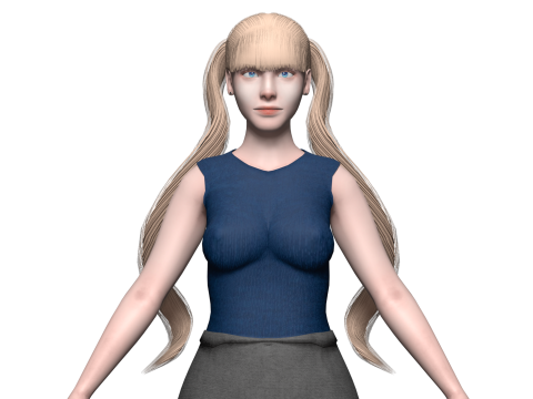 Basic pretty woman V23036 3D Model