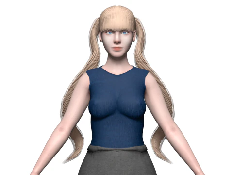 Bella donna di base V23036 Modello 3D