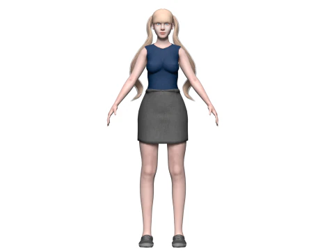 Basic pretty woman V23036 3D Model