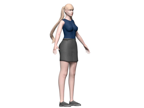 Basic pretty woman V23036 3D Model
