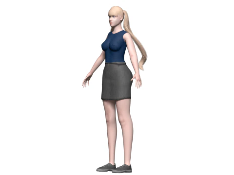 Basic pretty woman V23036 3D Model
