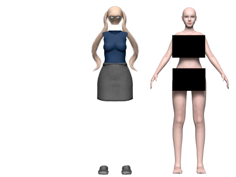 Basic pretty woman V23036 3D Model