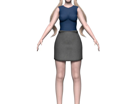 Basic pretty woman V23036 3D Model