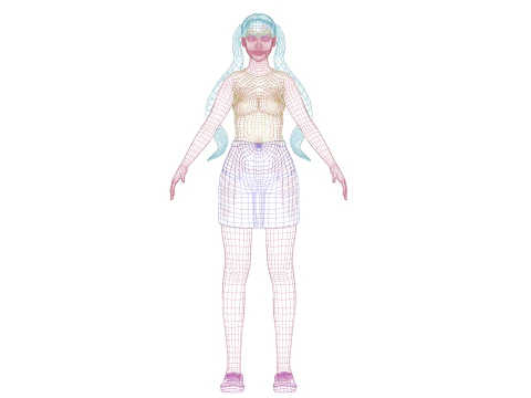 Basic pretty woman V23036 3D Model