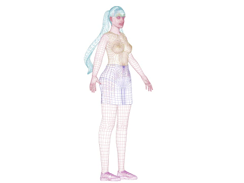 Basic pretty woman V23036 3D Model