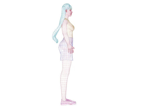Basic pretty woman V23036 3D Model