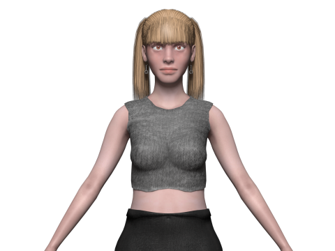 Basic standard woman V21719 3D 모델