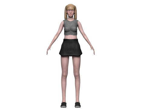 Basic standard woman V21719 3D 模型