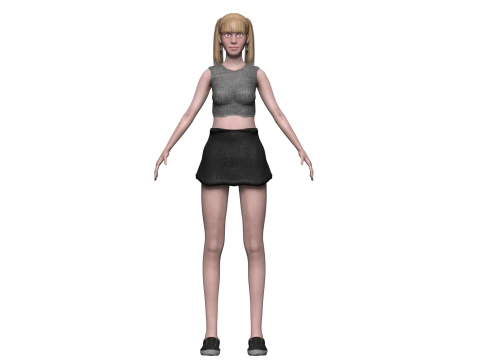 Basic standard woman V21719 3D Model