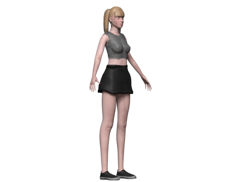 Basic standard woman V21719 3D 模型
