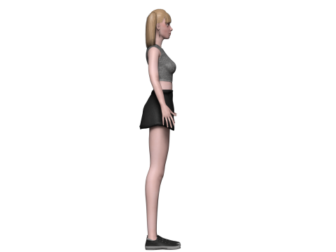Basic standard woman V21719 3D 模型