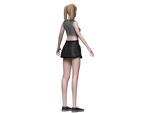 Basic standard woman V21719 3D 模型