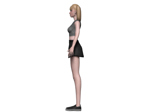 Basic standard woman V21719 3D 模型