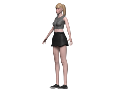 Basic standard woman V21719 3D 模型