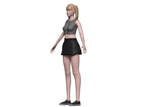 Basic standard woman V21719 3D Model