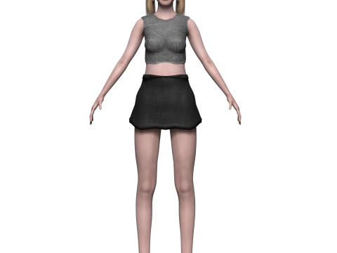 Basic standard woman V21719 3D 模型