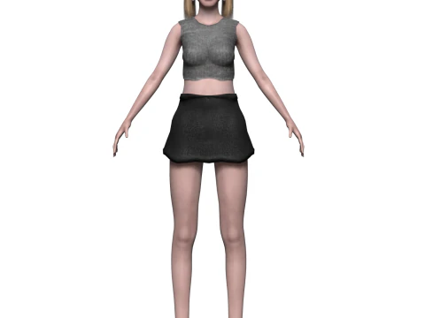 Basic standard woman V21719 3D Model