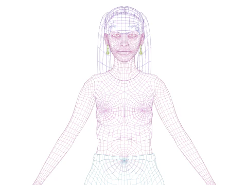 Basic standard woman V21719 3D Model